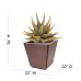 Metal Sharkskin Agave Plant & Planter by 