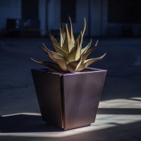Metal Sharkskin Agave Plant & Planter by Desert Steel