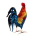 Metal Wild Kauai Rooster