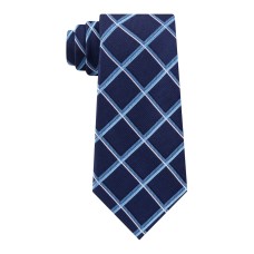 Michael Kors Men’s Classic Multi-Grid Silk Tie,Gray