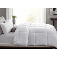 Microfiber Down Alternative Comforter, White, Twin