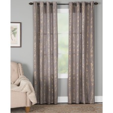 Miller Curtains Dana 50″ x 95″ Botanical Metallic-Print Window Panel