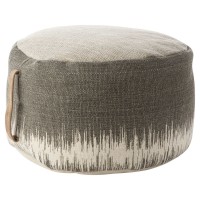 Mina Victory Pouf, Gray