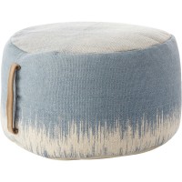 Mina Victory Pouf, Light Blue