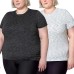  Ladies' 2-pack Tee, Black, 2X