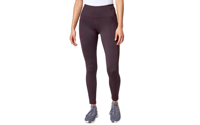  Ladies' Brushed Jacquard Legging, Purple, Large
