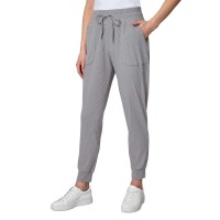 Mondetta Ladies' Ribbed Jogger, Gray, Large