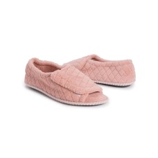 Muk Luks Chenille Open Toe Slippers Light Pink