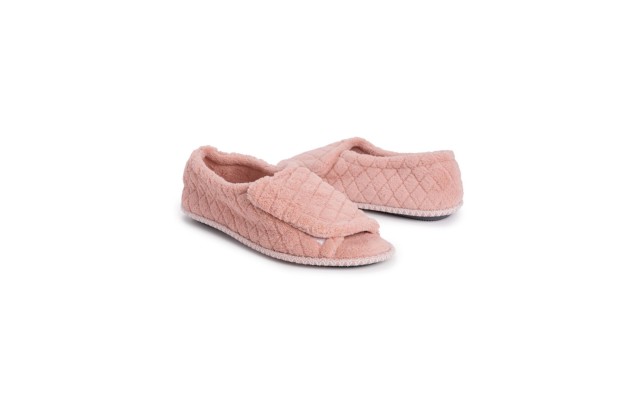  Chenille Open Toe Slippers Light Pink