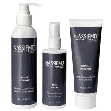 NASSIFMD Men's Cleanse, Tone & Hydrate 3-piece Skincare Set