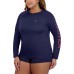  Ladies' Sun Tee, Blue, XX-Large