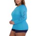  Ladies' Sun Tee, Teal, Large