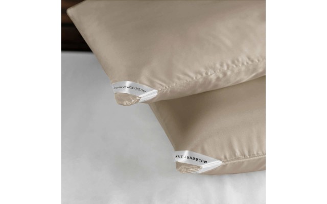  Dual Sided Beauty Pillowcase, 2-pack, Beige, King Size