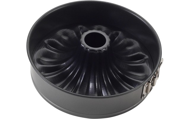  Bottoms, Bundt Fancy Springform Pan with 2 Bottomw, 9-Inch, 9 Inch, Charcoal