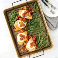 Nordic Ware Gold High Sided Half Sheet with Wire Rack