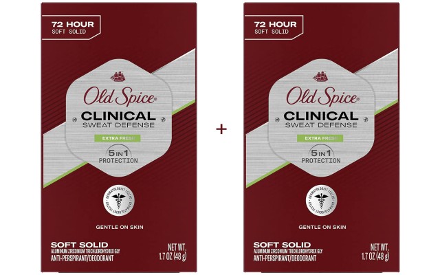  Clinical Soft Solid Antiperspirant Extra Fresh, 2 Pack, Sweat Defense Anti-perspirant Deodorant for Men