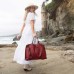  Forest Island Leather Tote, Red
