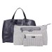  Forest Island Leather Tote, Blue
