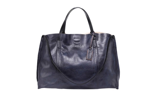  Forest Island Leather Tote, Blue