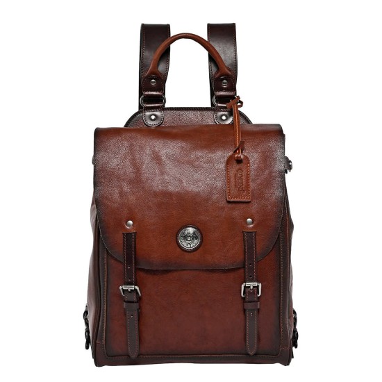  Lawnwood Leather Backpack, Brown