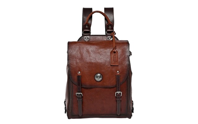  Lawnwood Leather Backpack, Brown