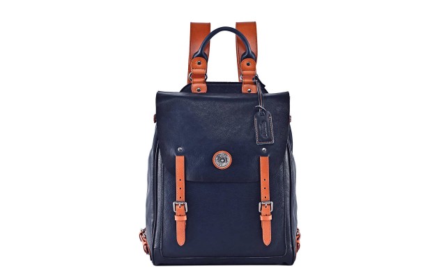  Lawnwood Leather Backpack, Dark Blue