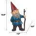 Outdoor Garden Gnome Statue, Blue