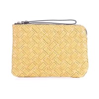 Patricia Nash Cassini Rattan Braided Stitch Leather Wristlet Wallet Bag