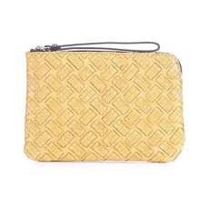 Patricia Nash Cassini Rattan Braided Stitch Leather Wristlet Wallet Bag