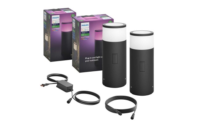  Hue Calla White & Color Ambiance Outdoor Pathway Light Base Kit Plus Extension
