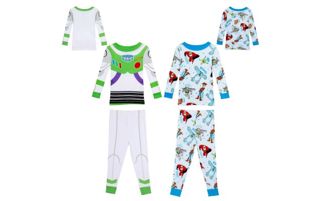 Pixar Kids' 4-piece Cotton PJ Set, One Color, 7