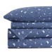Portuguese Flannel 4-piece Sheet Set, Dark Blue, California King