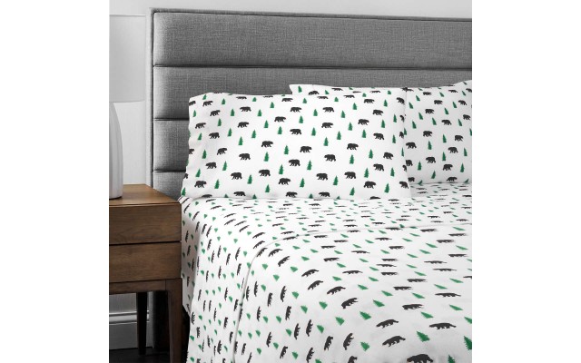 Portuguese Flannel 4-piece Sheet Set, Black, Full