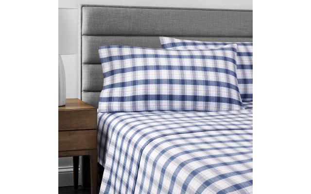 Portuguese Flannel 4-piece Sheet Set, Blue, Full