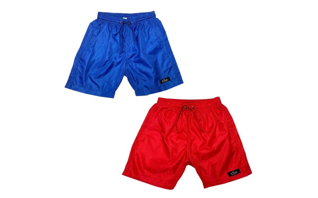 Printed, Solid & Fluorescent Colored Quick Dry Swim Shorts for Boys and Girls, Swim Trunks, Bathing Suits, Swimwear, Swim Shorts for Kids, 2pc - Blue/Red, 11-12T