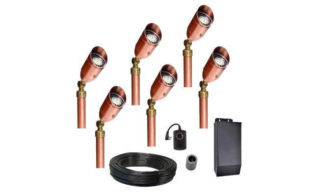 Professional Series LED 6-Light Outdoor Landscape Bullet Light Starter Kit