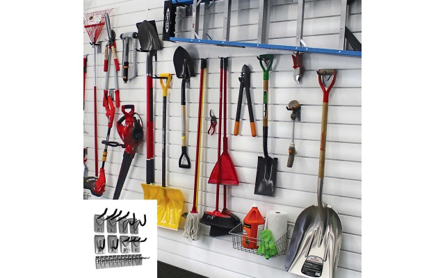  8′ Panel Set and 20-piece Hook Kit Bundle, White