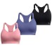  Ladies' Sports Bra, 3-pack, Pink, Small