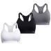  Ladies' Sports Bra, 3-pack, Black, Large