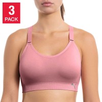 PUMA Ladies' Sports Bra, 3-pack, Pink, X-Small
