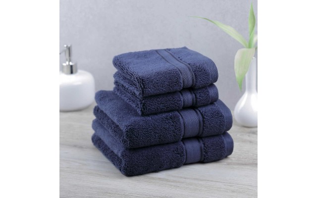 Purely Indulgent 4-piece Egyptian Cotton Hand Towel and Washcloth Set, Gray