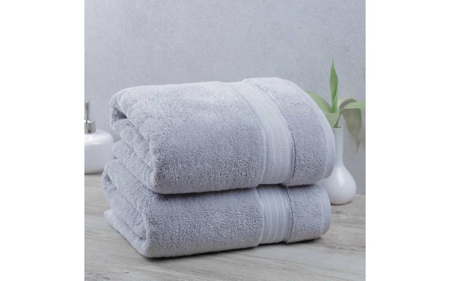 Purely Indulgent Egyptian 2-piece Bath Sheet Set, Gray