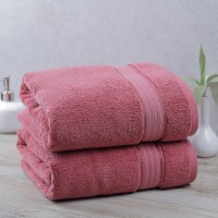 Purely Indulgent Egyptian 2-piece Bath Sheet Set, Pink