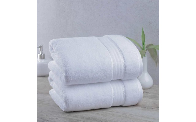 Purely Indulgent Egyptian 2-piece Bath Sheet Set, White
