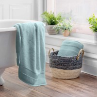 Purely Organic 2-piece Bath Towel Set, Blue