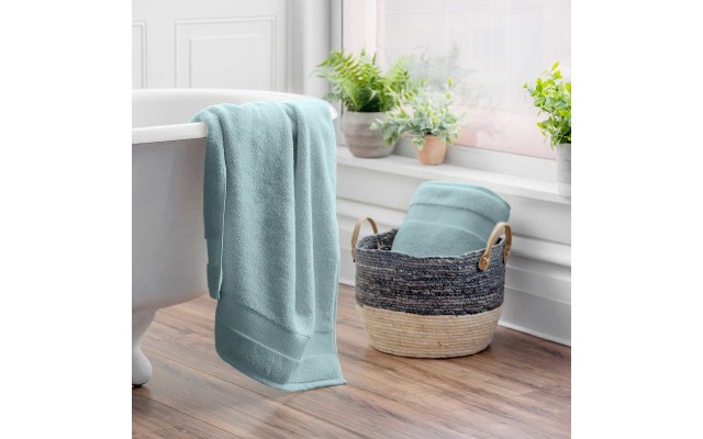 Purely Organic 2-piece Bath Towel Set, Blue
