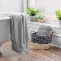 Purely Organic 2-piece Bath Towel Set, Gray