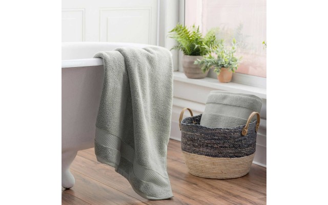 Purely Organic 2-piece Bath Towel Set, Green