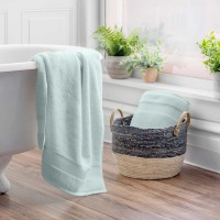 Purely Organic 2-piece Bath Towel Set, Light Blue