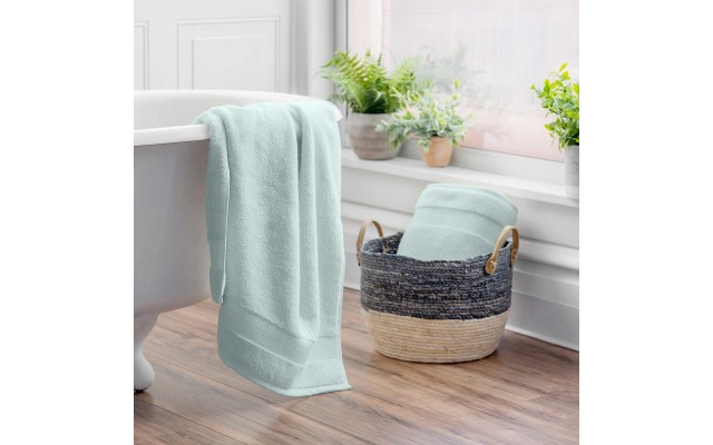 Purely Organic 2-piece Bath Towel Set, Light Blue